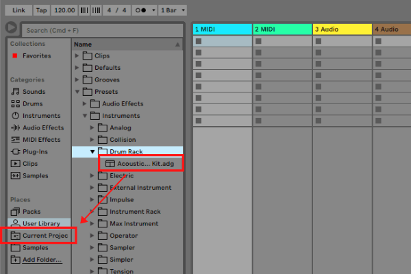 Move your presets to the Current Folder