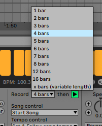 Ableton Loop Length and Play settings