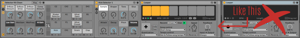 Ableton Looper Drum Set Up